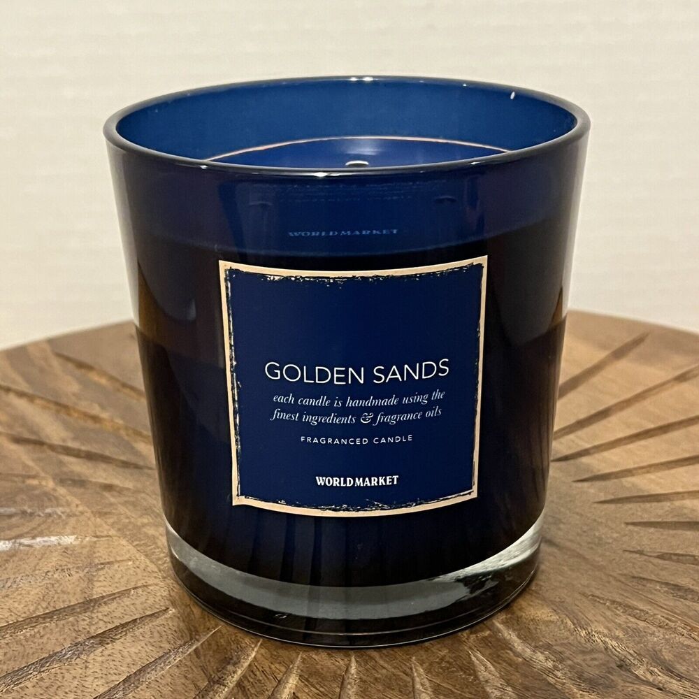 WORLD‎ MARKET GOLDEN SANDS 3 Wick 19 Oz. Hand Poured Candle